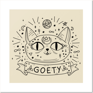 Gothic cat Posters and Art